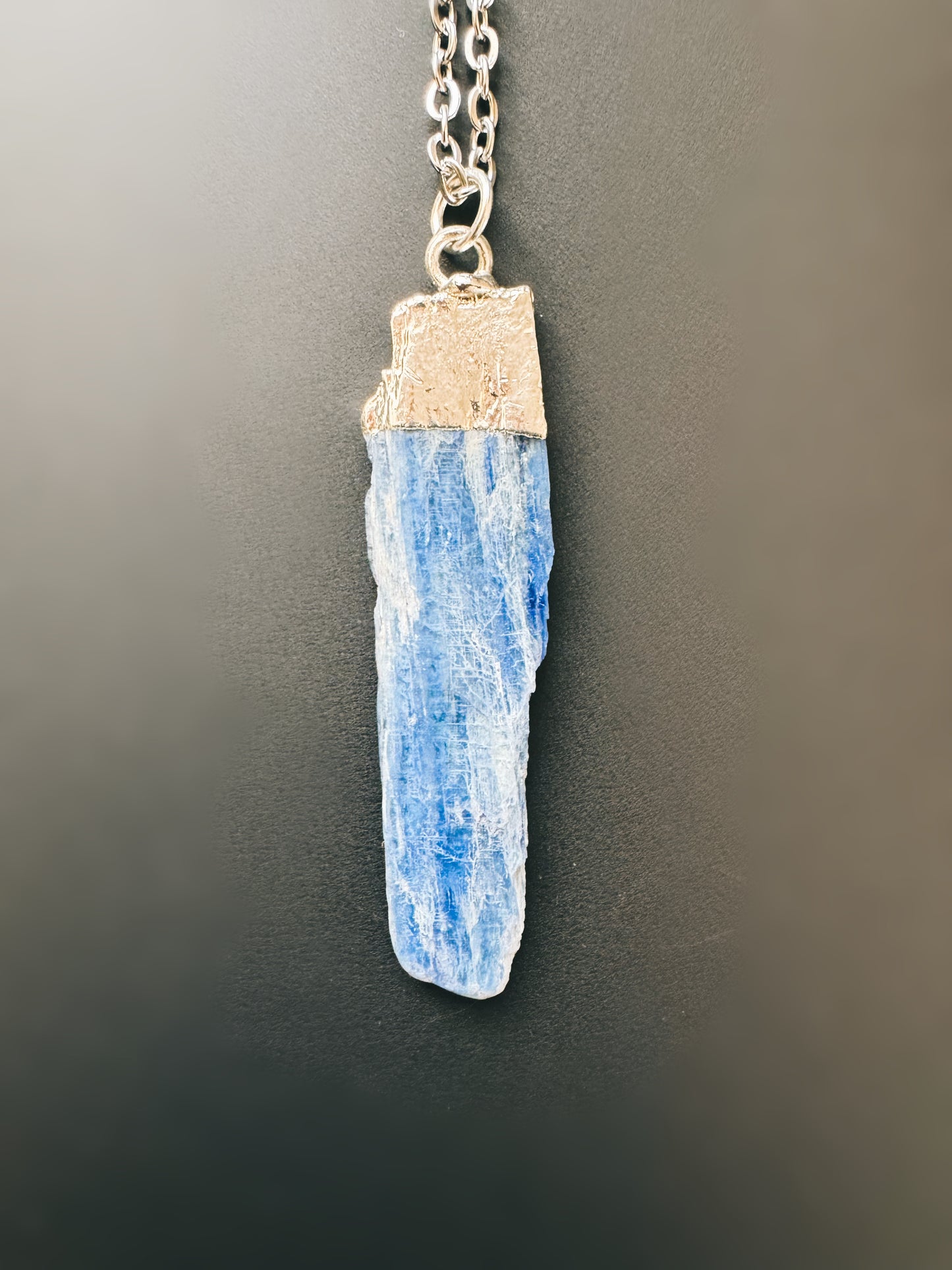 Kyanit Kette (roh, silber)