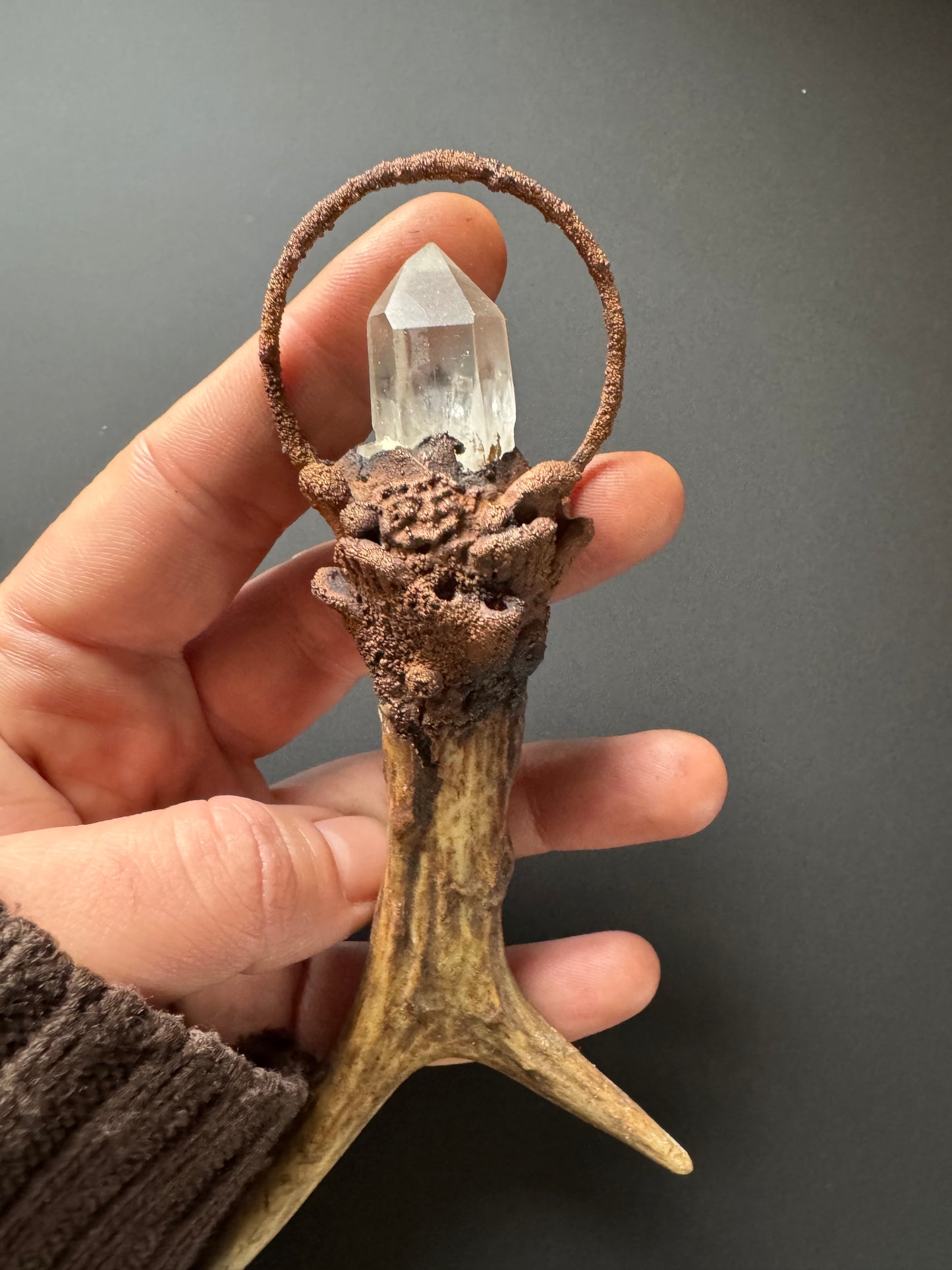 Antler Lemurian Quarz Kette #2