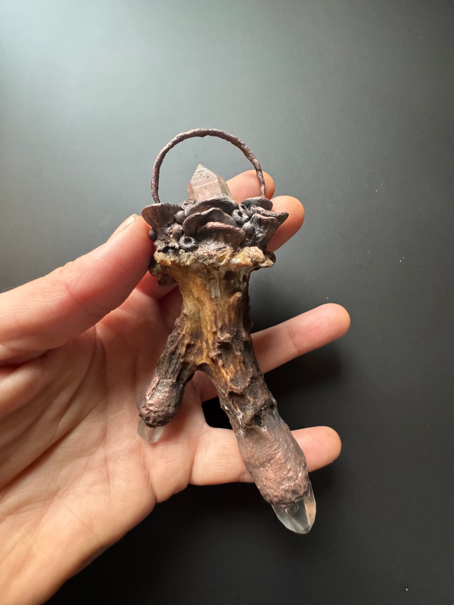 Antler Lemurian Quarz Kette #3