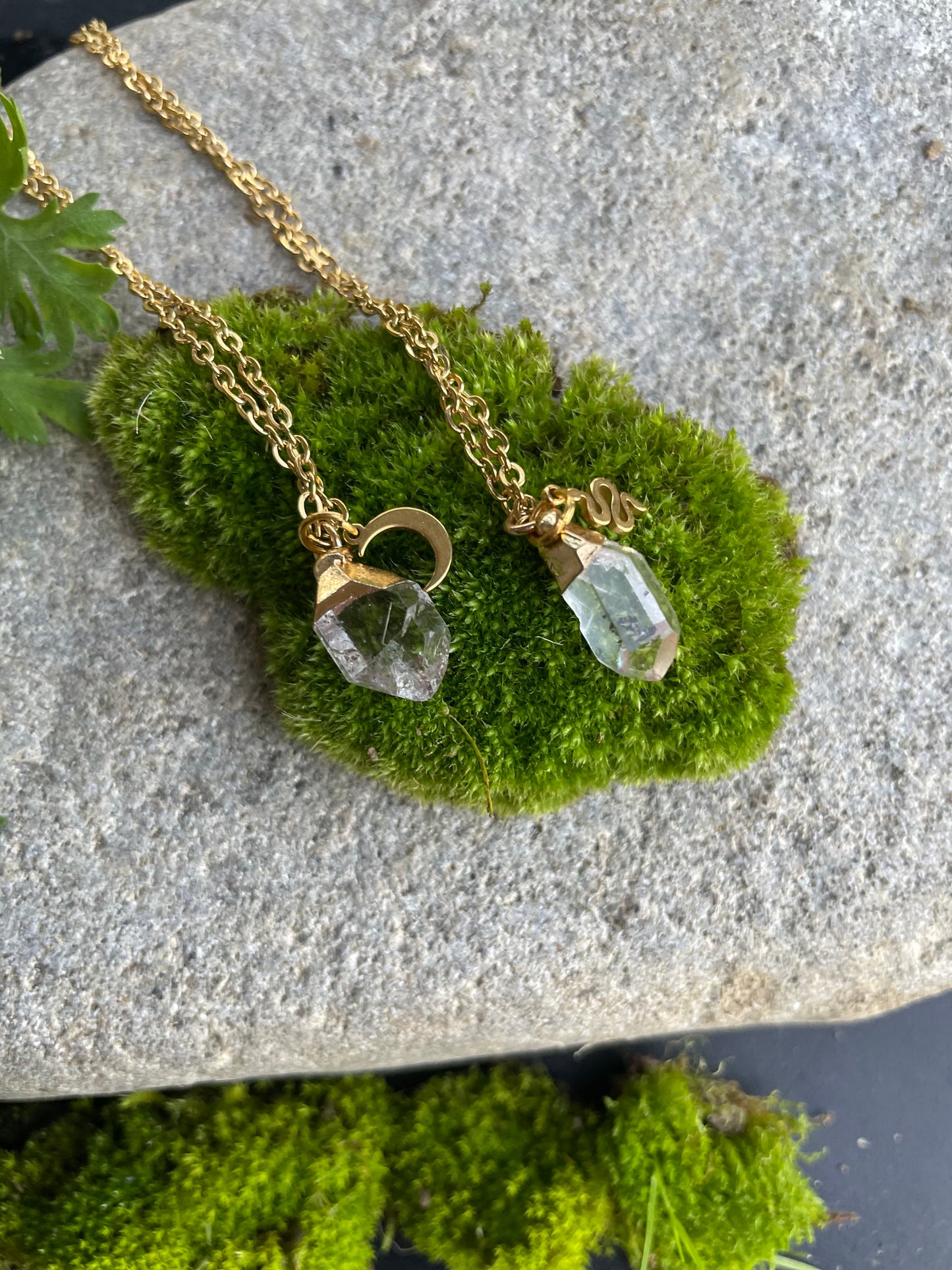 Herkimer Diamant Kette (gold)