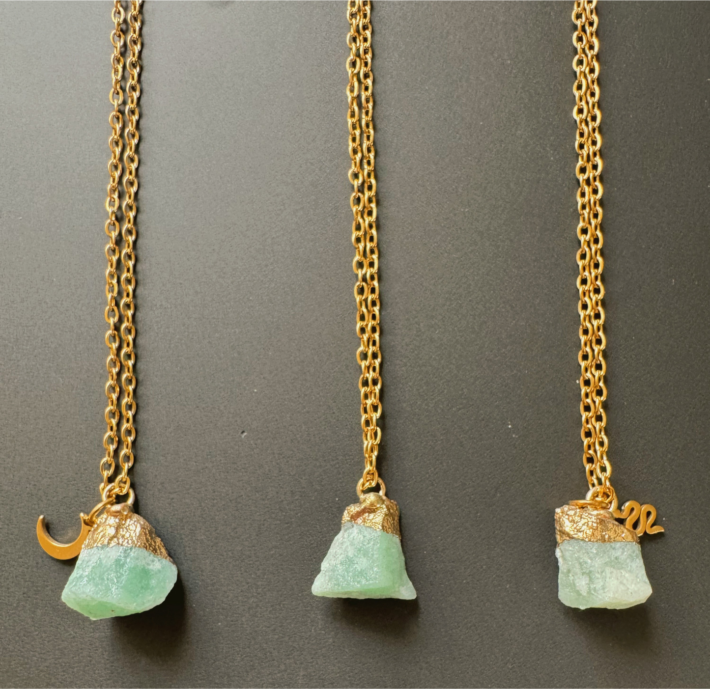 Aventurin Kette (roh, gold)