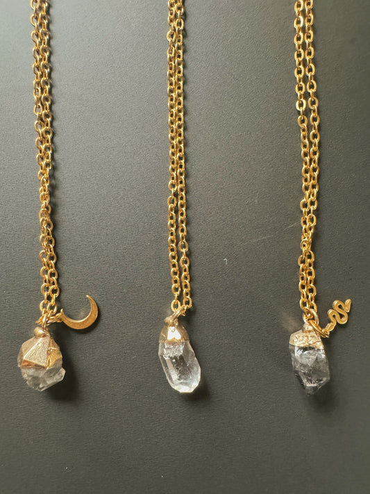 Herkimer Diamant Kette (gold)