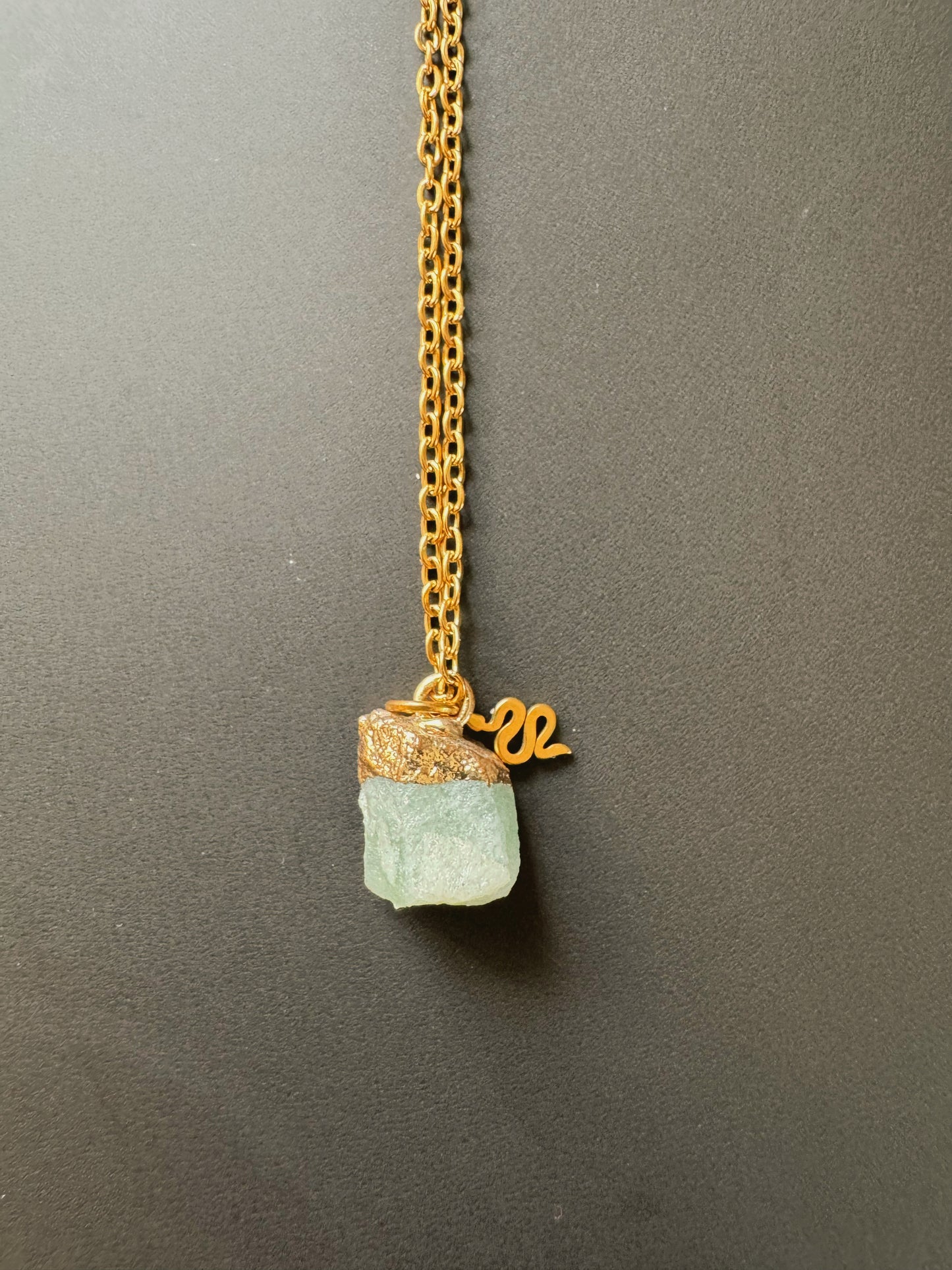 Aventurin Kette (roh, gold)