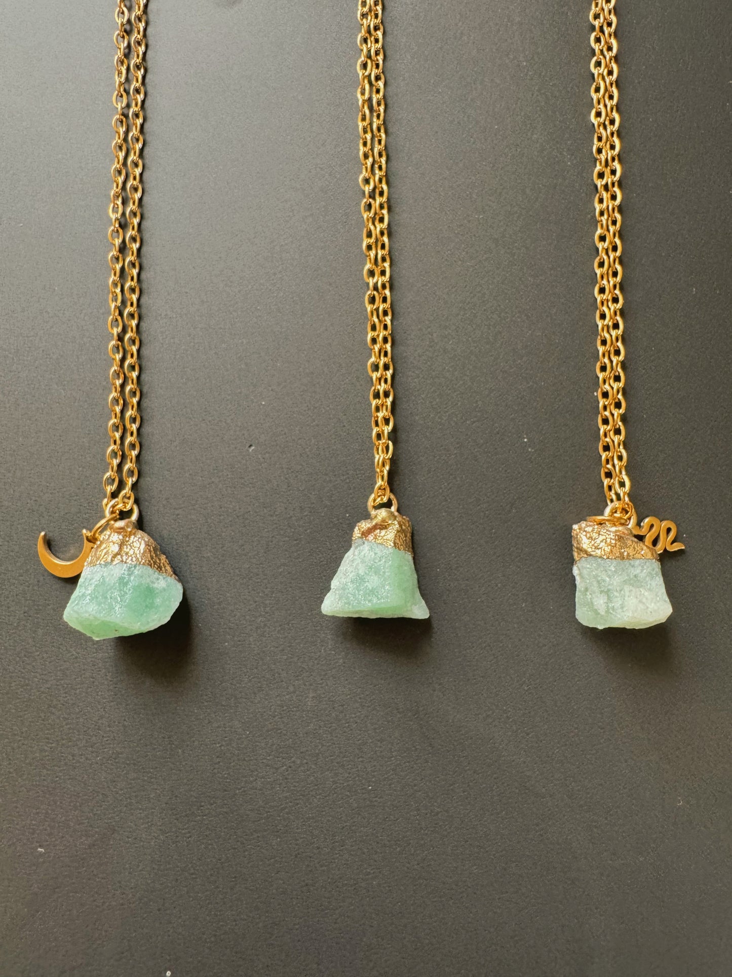 Aventurin Kette (roh, gold)