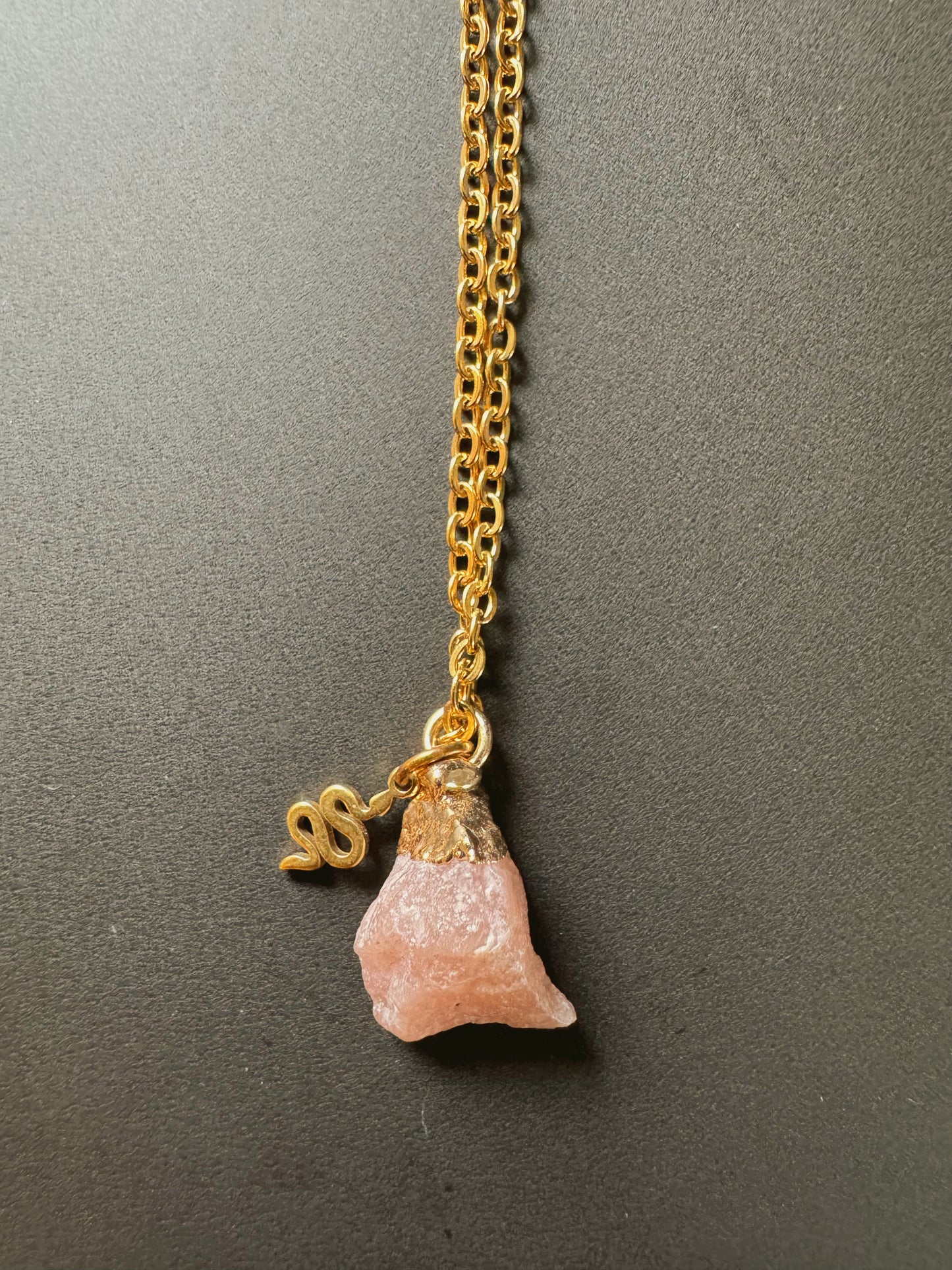 Andenopal Kette (roh, gold)