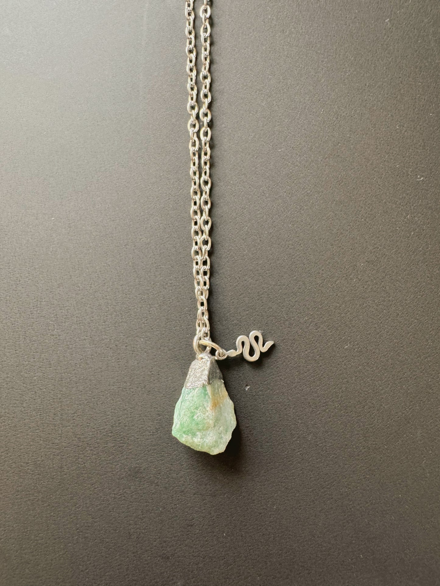 Aventurin Kette (roh, silber)