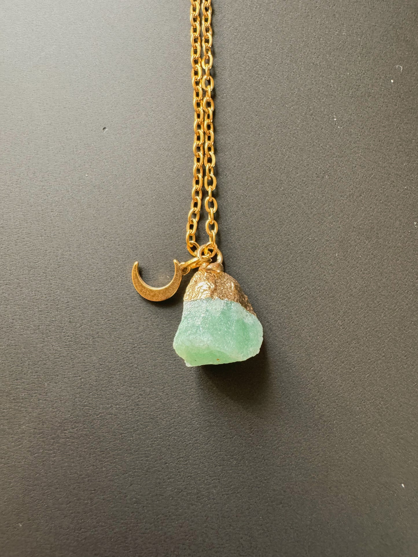 Aventurin Kette (roh, gold)