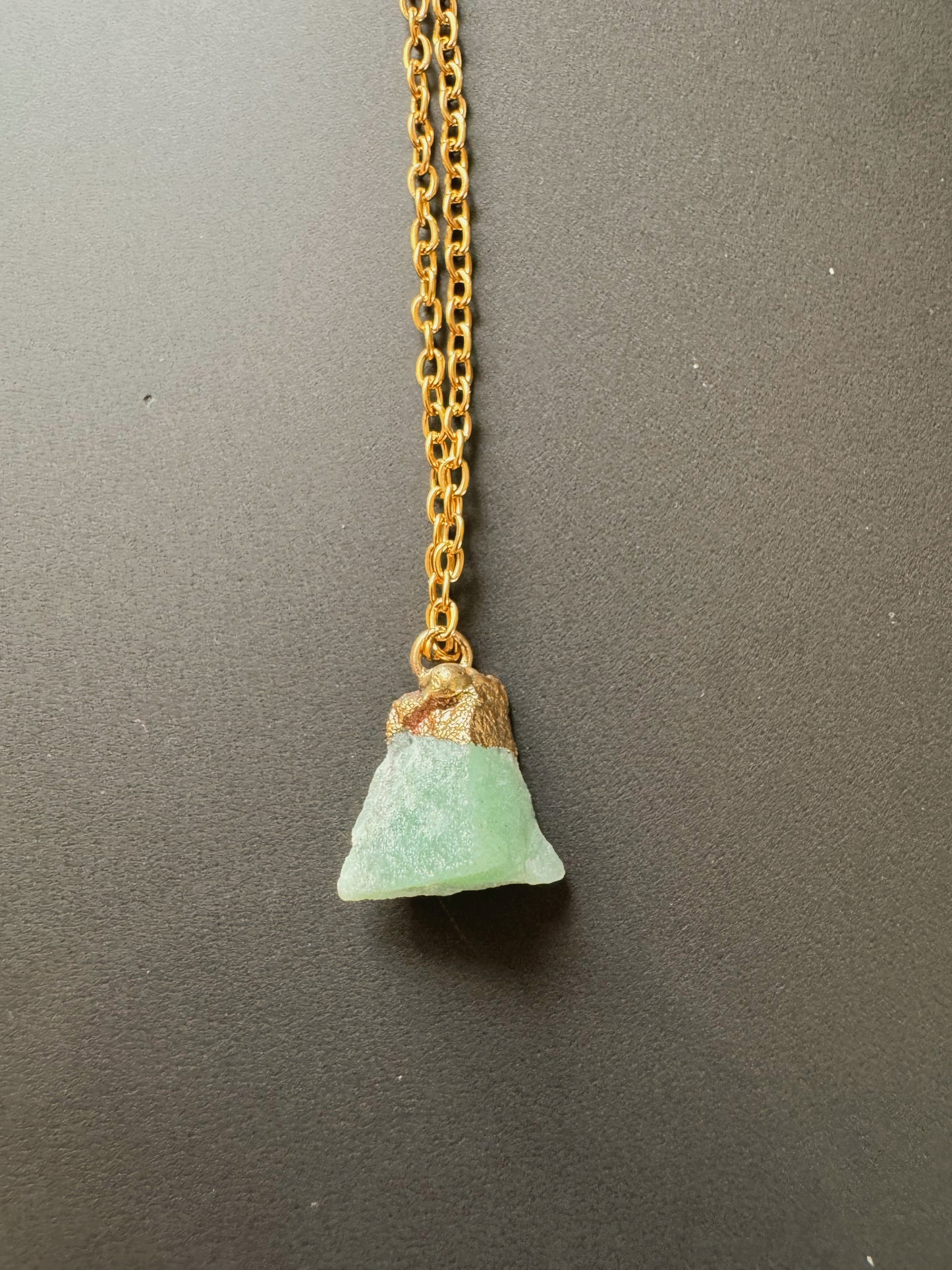 Aventurin Kette (roh, gold)