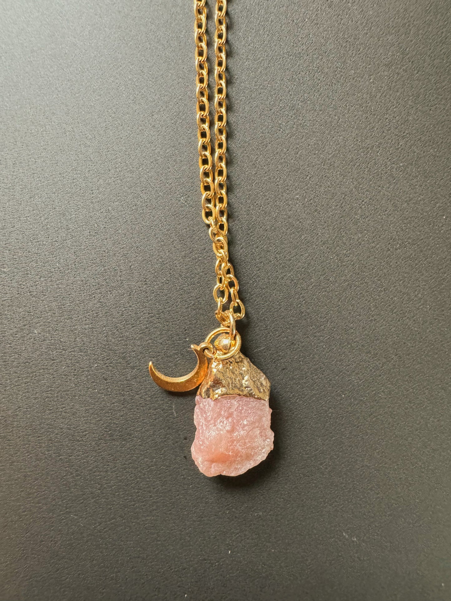 Andenopal Kette (roh, gold)