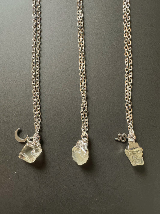 Lemonquarz (roh, silber)