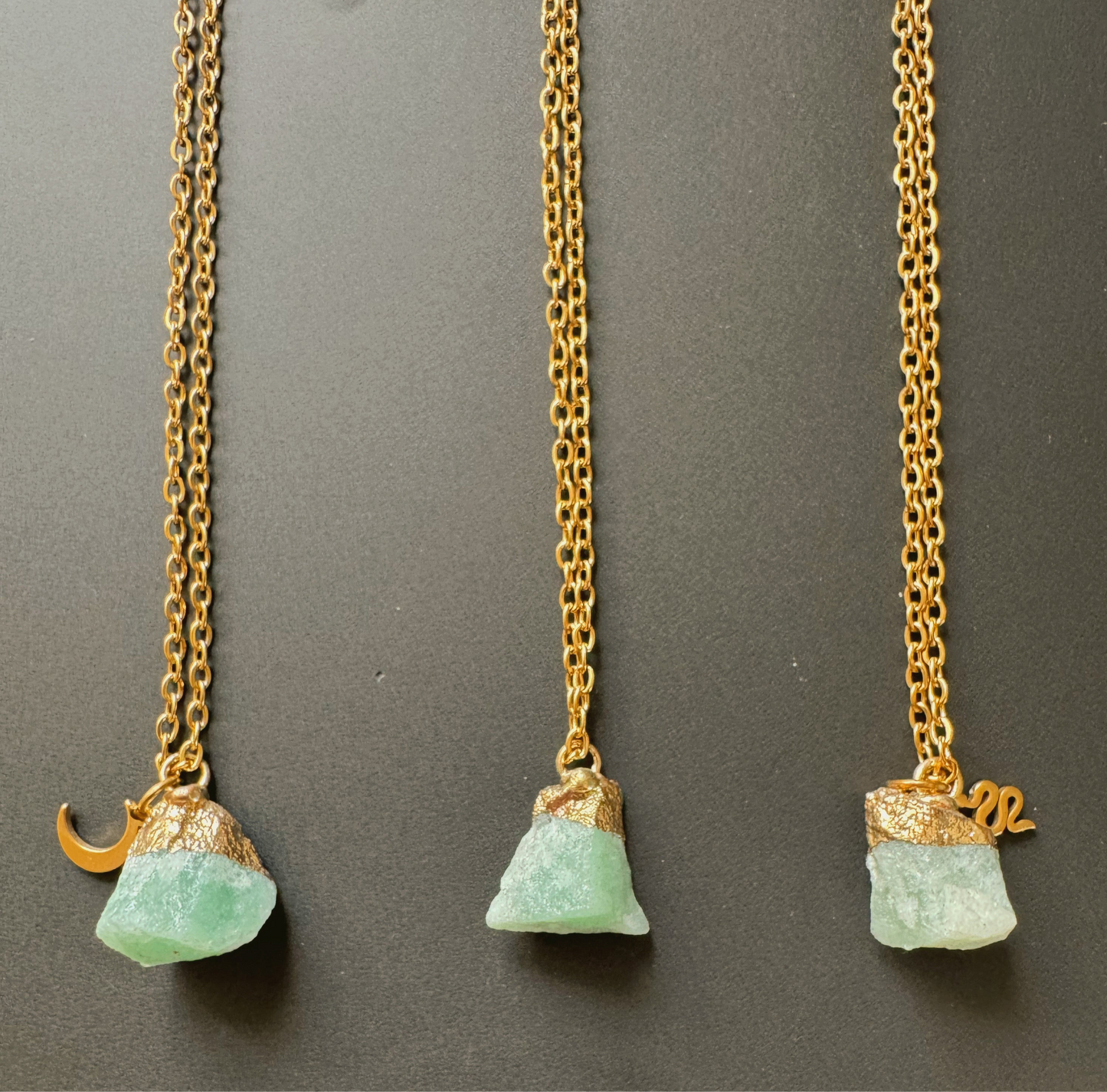 Aventurin Kette (roh, gold)