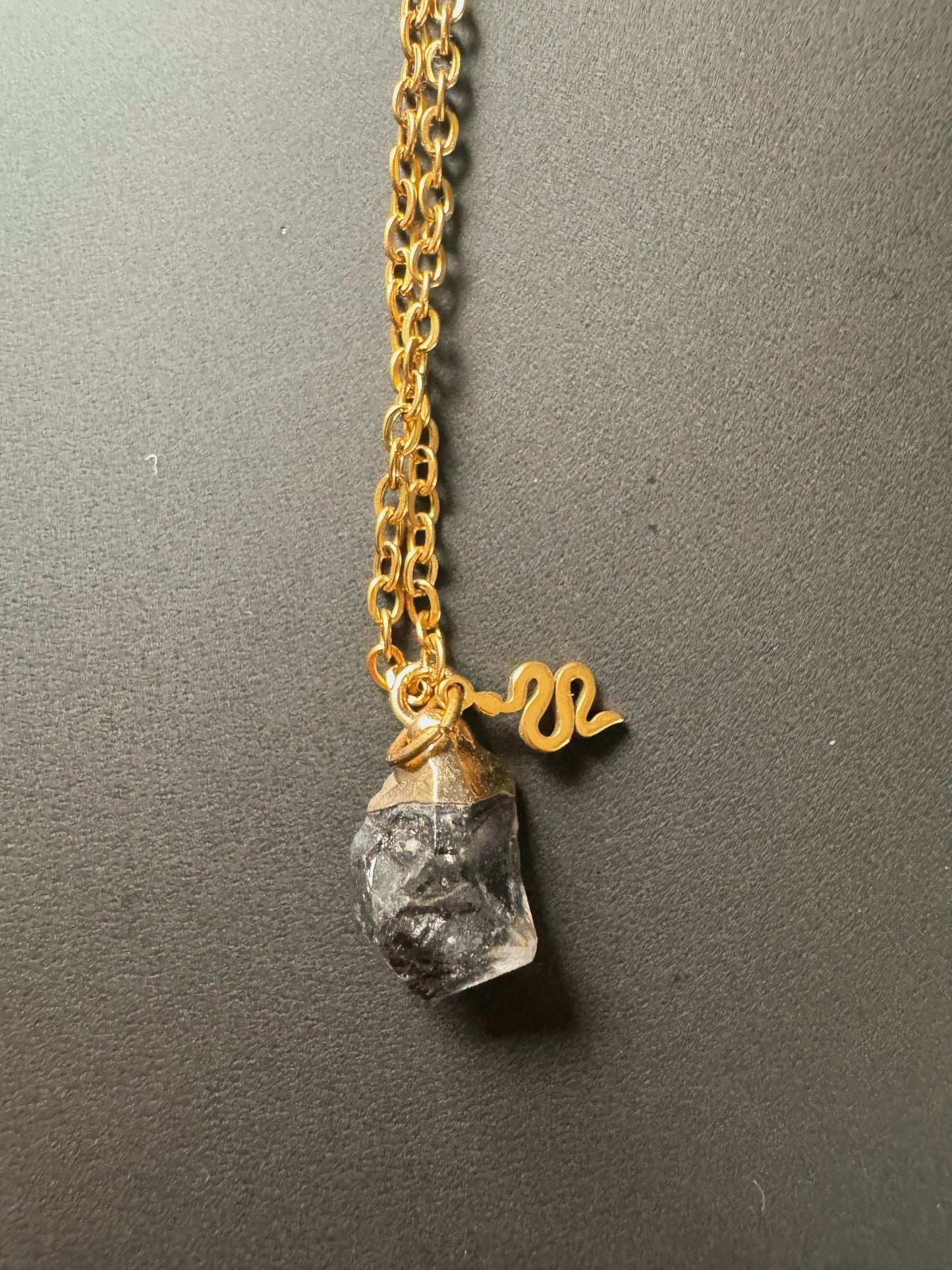 Herkimer Diamant Kette (gold)