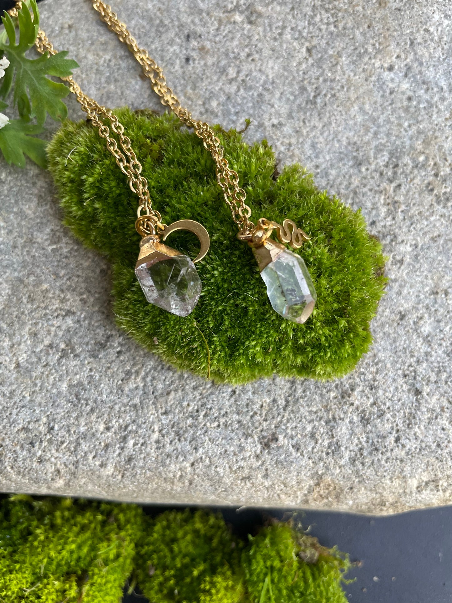 Herkimer Diamant Kette (gold)